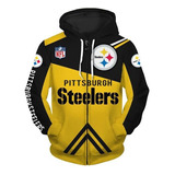 Sudadera Con Capucha De Rugby Nfl, Abrigo Con Cremallera