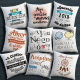 13u Almohadones Souvenirs Frases Personalizado 30x30 Envio