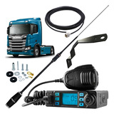 Rádio Px 80 Canais Antena Black Argentina Cabo 5,5m Scania