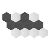 Paquete De 12 Paneles Acústicos Hexagonales De Espuma Insono