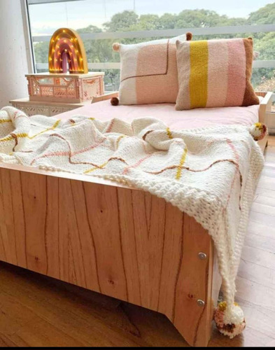 Cama Montessori Madera Paraíso Macisa Poco Uso Con Colchon