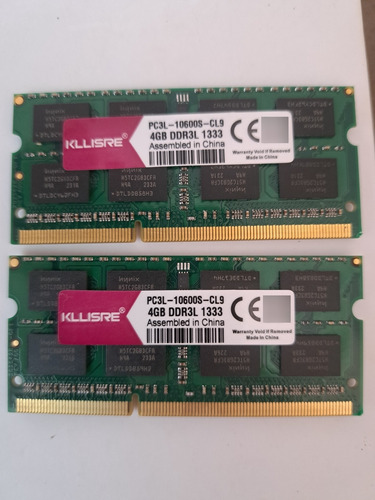 Memoria Ddr3 L 1333 4gb Kit 2 Pentes Pc3l 10600s Cl9