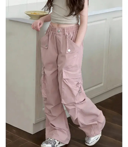 Pantalones Cargo Para Niños, Corte Holgado, Recta Pierna