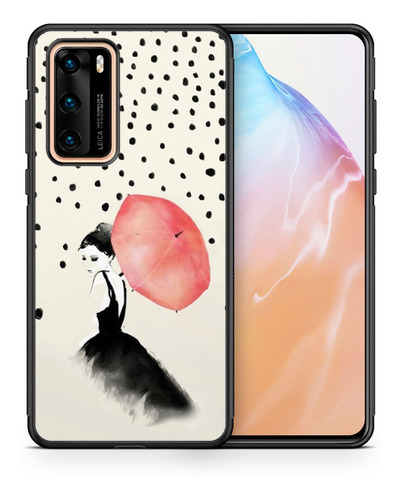 Audrey Hepburn Polka Rain Funda Huawei LG Oneplus Pixel Tpu