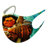 5 Máscara Lavável Infantil Do Filme Moana Neoprene