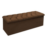 Recamier Calçadeira Queen Size Lotus Queen - Marrom Chocola