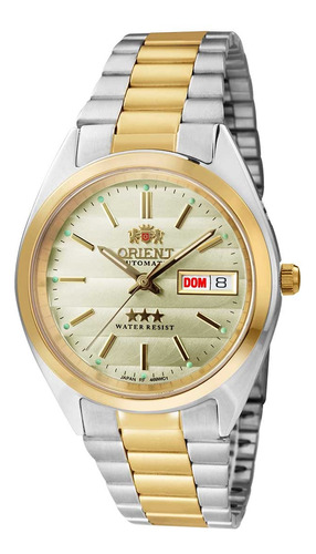 Relógio Orient Unissex Automático 469wc1f C1sk Dourado/prata