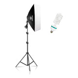 Kit Iluminação Softbox Greika 50x70cm + Tripé 2m + Lamp 110v