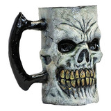 Taza Coleccionable White Skull Mug Marca Ghoulish 350010 Color Blanco