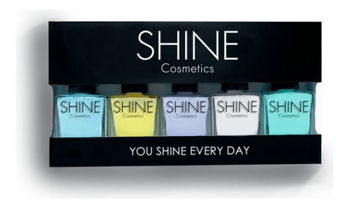 Kit Pasteles Esmaltes Shine Cosmetics 1 - mL a $560