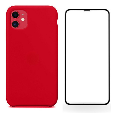   Kit Capinha Capa Case + Película 3d Compatível iPhone 11 