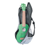 Ukelele Soprano Madera Caoba Verde Con Funda Acolchada