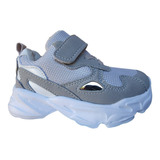 Zapatillas Infantiles Urbanas Deportivas Velcro Gris 7163