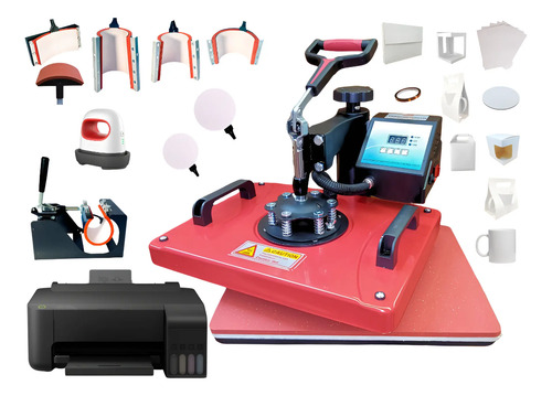 Kit Combo 8 En 1 Tlp 29x38 Plancha + Impresora + 45 Extras