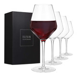 Elixir Glassware Copas De Vino Tinto  Juego De 4 Copas De Vi
