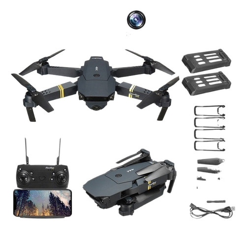 O Drone E58 Inclui Uma Câmera E Três Baterias Hd 24k