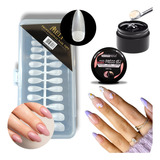 Tips Almond Soft Gel 240u+ Gel Press On Solido Cherimoya 10g