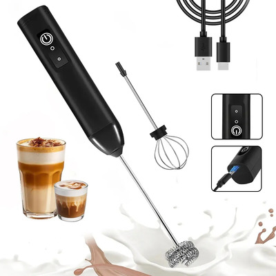 Espumador De Leche Electrico Batidora De Cafe 3 Velocidades Negro | Envío gratis