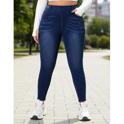 Vaqueros Ajustados Elásticos De Talla Grande Para Mujer | Meses sin interés