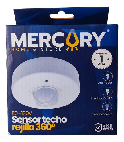 Sensor Led Movimiento Techo Infrarrojo Ajustable Rejilla