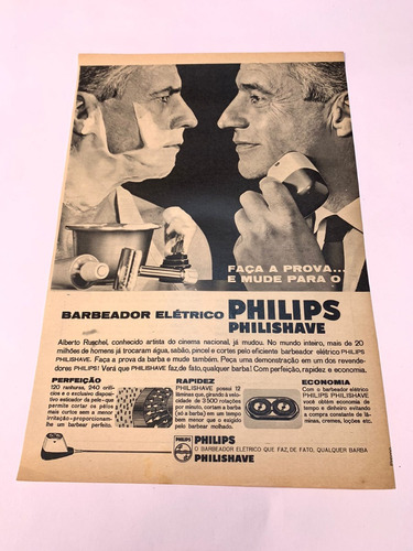 ( L - Abc/003 ) Propaganda Antiga Barbeador Eletrico Philips