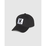 Gorra Psycho Bunny Negra Logo Blanco Cuadriculado Original