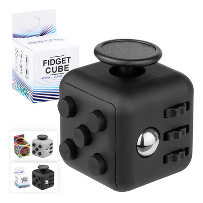 Cubo Anti Estrés 6 Caras Negro Juguete Para Ansiedad Fidget | Meses sin interés