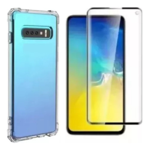 Capa Anti Impacto + Películ Gel 3d Para Galaxy S10 Plus 6.4