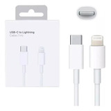 Cabo Carregador Compativel iPhone Entrada Tipo C Saida Lightning Cor Branco