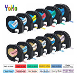 12 Colores 12 Mm* 4 M Dymo Letretag Cinta De Papel Para 9120