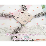 Pulsera Amistad 4 Amigas Para Compartir Acero Quirurgico