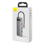 Hub Usb C Adaptador Tipo C Para Hdmi 4k 8 Em 1 Pd 100w