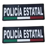 Pack 2 Parches Insignia Táctico Pvc Policía Estatal Chaleco 