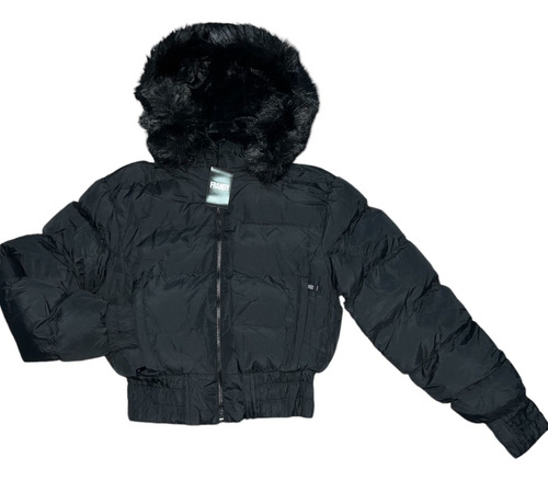 Campera Abrigo Puffer Reversible De Mujer Con Peluche