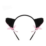 Diadema Orejas De Gato Neko Kawai Baby Maid Cosplay Negro 02