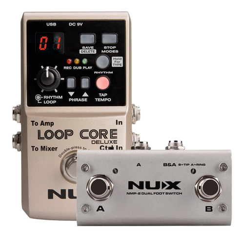 Pedal Para Guitarra Nux Loop Core Deluxe + Footswitch Msi