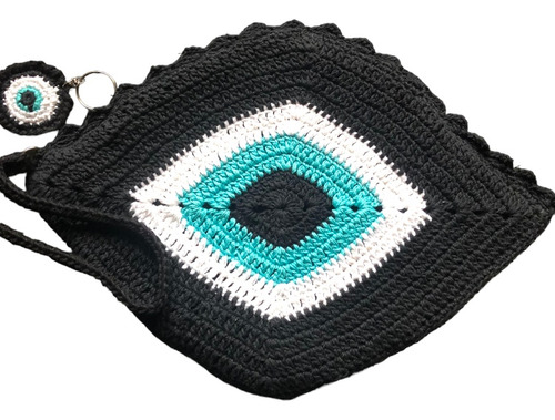 Cartera De Mano A Crochet Ojo Turco