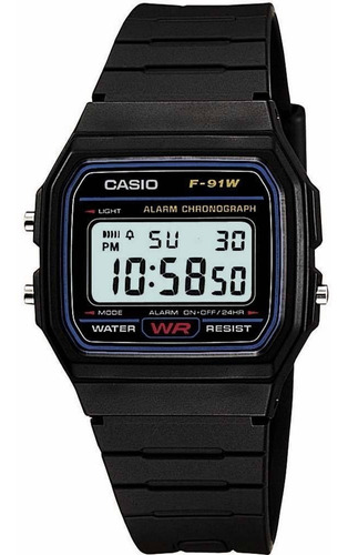 Relógio Casio F-91 W Original Série Prata