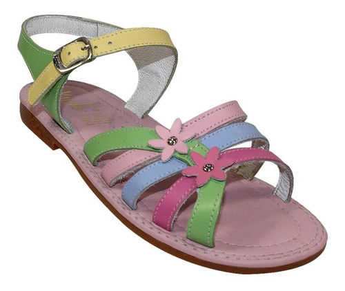 Sandalias Kinder Niña Arcoiris Multipastel Piel 6036