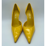 Zapatos De Tacón Aldo, De Piel/charol Color Amarillo