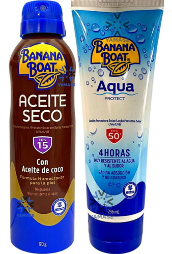 Protetor Solar Aqua Protect Fps50 Bronzeador Spray Banana