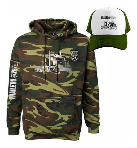 Kit Sudadera + Gorra Mod W900 Trailero Hasta La Muerte