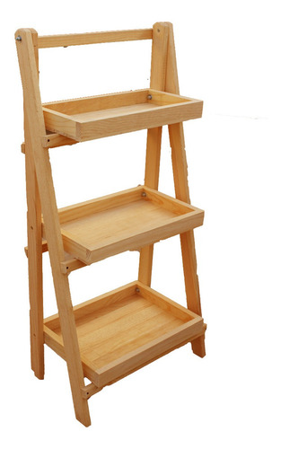 Frutero Organizador Librero Plegable 3 Repisas Madera