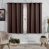 Cortina Corta Luz Blackout/blecaute 2,80x1,80 Metros Cor Cortina Marrom Escuro