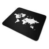 Mouse Pad Quadrado Antiderrapante Mapa Mundo Preto Cor Estampado Desenho Impresso Estampado