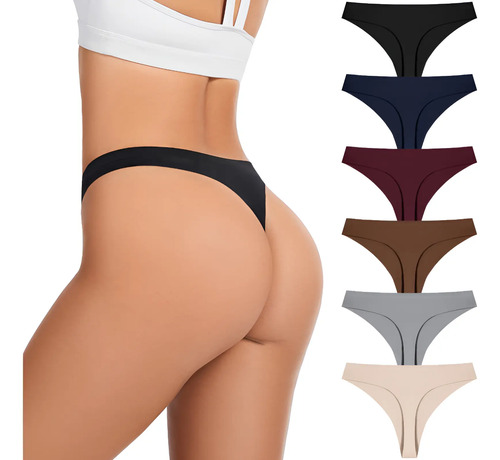 6pcs Calzones De Mujer Tangas Sexy Ropa Interior Sin Costura | MercadoLibre
