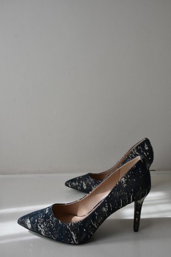 Zapatos Stilettos Clásicos Karl Lagerfeld Talle 7 1/2 Azul