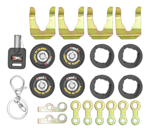 Set De Chapas De Seguridad Automotriz 4 Piezas