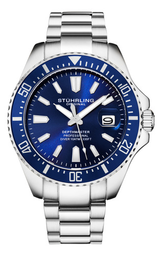 Reloj Stuhrling Original Diver 3950a 42 Mm Depthmaster Para