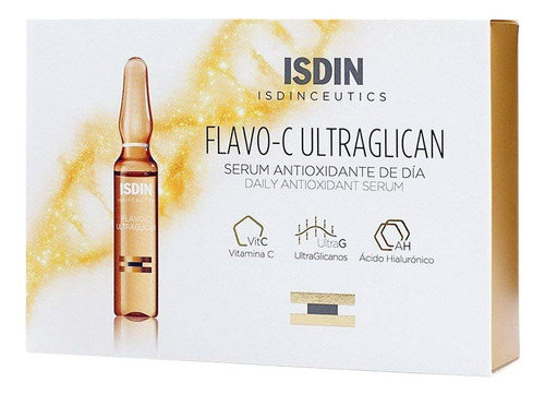 Isdinceutics Flavo C Ultraglican Antiedad Isdin Antiarrugas Serum Antioxidante De Día 30 Ampollas